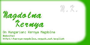 magdolna kernya business card